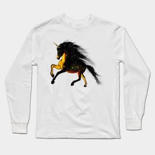 Beautiful unicorn in the night Long Sleeve T-Shirt